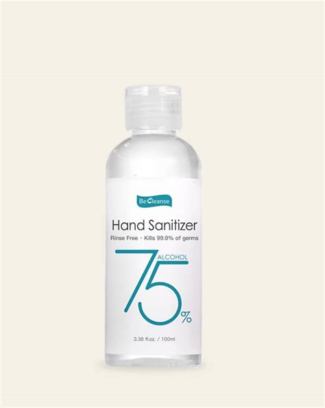 100ml (3.38oz) Hand Sanitizer Gel 75% Alcohol-Based - BeCleanse