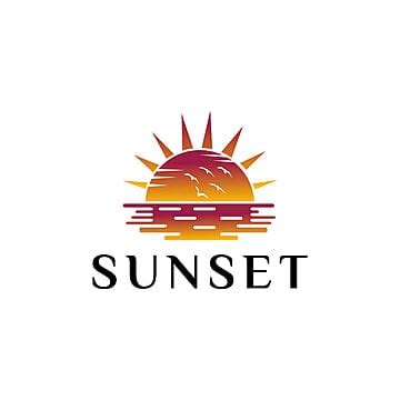 Pink Sunset Vector PNG Images, Pink Color Sunset Logo, Pink Sunset Logo, Pink Color, Sunset ...