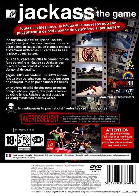 Jackass the Game boxarts for Sony Playstation 2 - The Video Games Museum