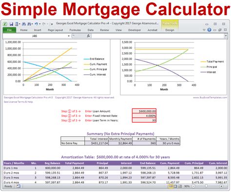 Mortgage Calculator with Taxes Insurance PMI HOA & Extra Payments ...