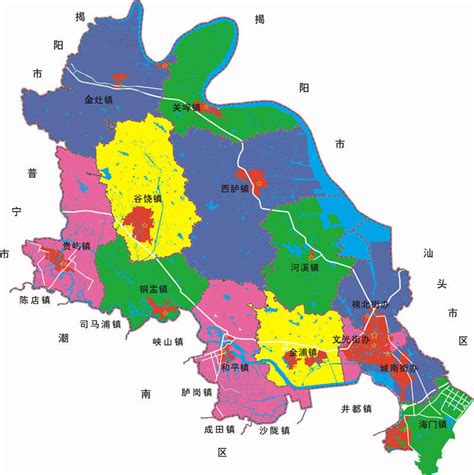 潮阳区各镇地图,潮南区各镇地图 - 伤感说说吧