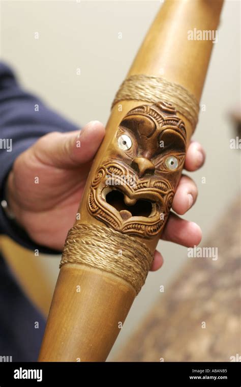 Traditional maori putorino or flute a musical instrument used in Stock Photo: 4189620 - Alamy