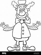 Black And White Cartoon Illustration Of funny clown Performer Comic  sketch template
