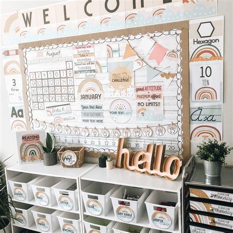 #1 Classroom Theme Back to School 2021: Boho Rainbow - SSSTeaching Elementary Classroom Themes ...