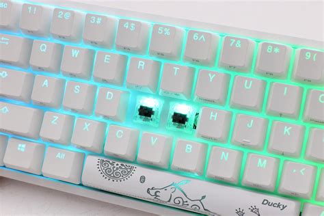 Ducky One 2 Mini Pure White Silent Red Switch Keyboard Pad, Pc Cases, Ducky, Rgb Led, Pure White ...