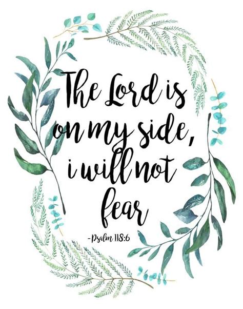 Watercolor Art Psalm 118:6 The Lord is on my side I will not fear ...