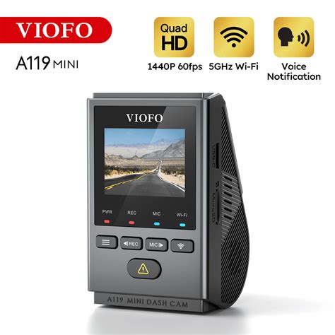 VIOFO A119 Mini Dash cam, WiFi 5GHz & GPS, 2592x1944P 30fps, HDR Super ...