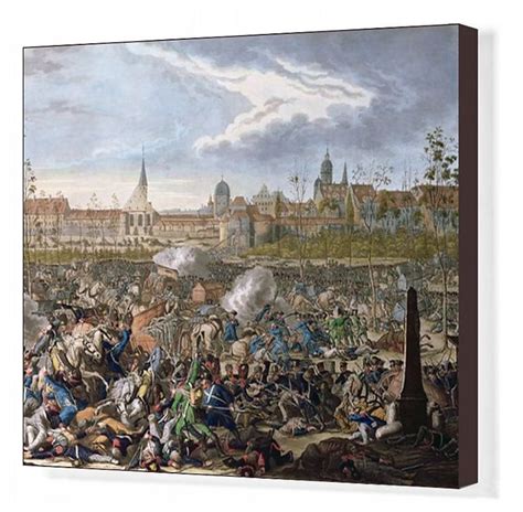 Print of Battle of Leipzig, 19th October 1813 (colour engraving) in ...