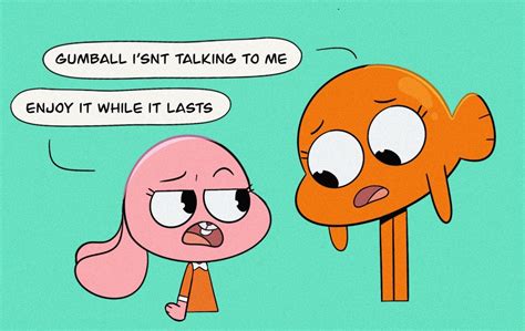 Incorrect Gumball Quotes — [Gumball and Darwin are studying and Darwin starts...