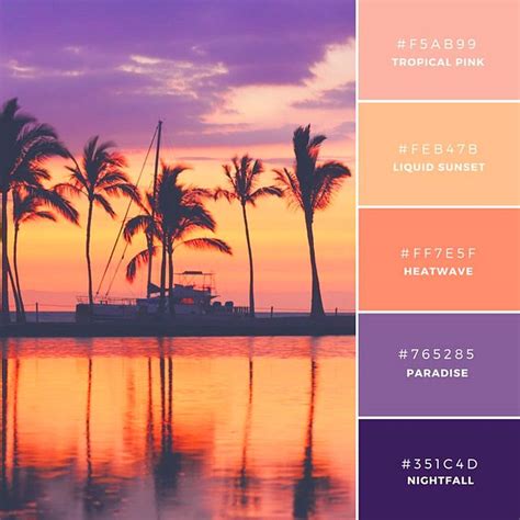 24 Best Sunset Color Pallette Ideas To Create Relaxe Nuance House | Brand color palette, Sunset ...