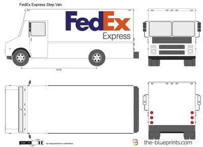 FedEx Express Step Van vector drawing | Step van, Fedex express, Ambulance truck