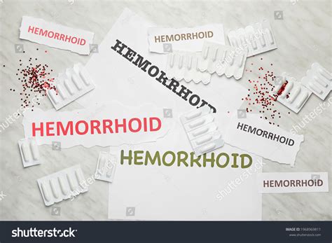 Composition Hemorrhoidal Suppositories On Light Background Stock Photo ...