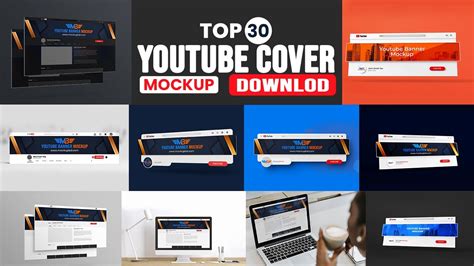 30+ Youtube Banner Mockup PSD Free Download. Youtube Banner design in ...