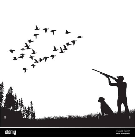 Duck Hunting Silhouette