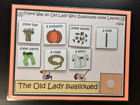 Old Lady Who Swallowed Some Leaves Story Companion Activities | Etsy