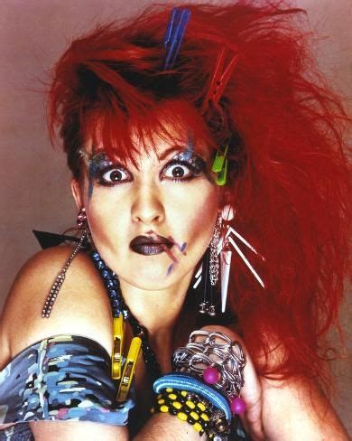 'Cyndi Lauper Portrait in Red Hair and Blue Eye Lashes' Photo - Movie Star News | AllPosters.com ...