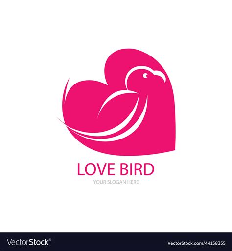 Love bird icon logo Royalty Free Vector Image - VectorStock