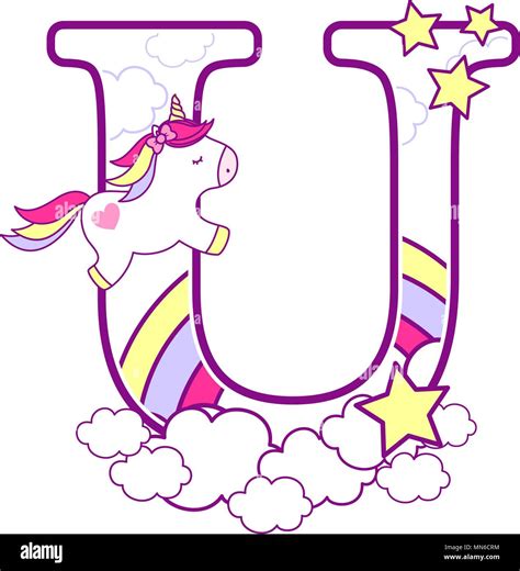 Letter u unicorn hi-res stock photography and images - Alamy