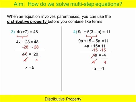 45 Distributive Property With Variables Worksheet