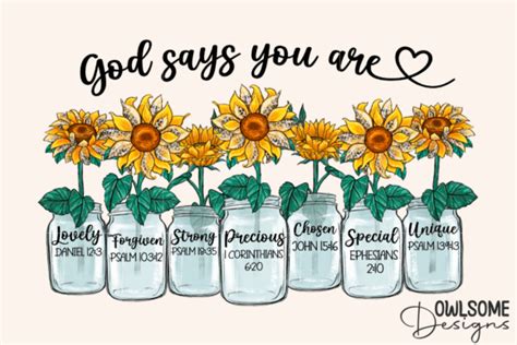 Sunflower God Says You Are PNG Graphic by owlsome.designs · Creative ...