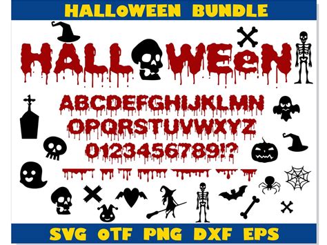 Halloween SVG Bundle, Halloween Font Svg Cricut, Dripping Font Svg ...