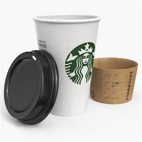 Starbucks Paper Coffee Cup Set 3D model - TurboSquid 1812621