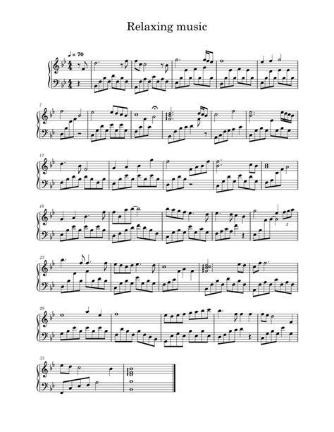 Relaxing music Sheet music for Piano (Solo) | Musescore.com