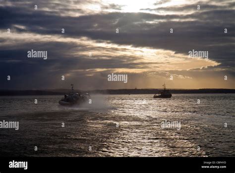 Portsmouth Harbour at sunset Stock Photo - Alamy