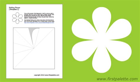 Folding Flower Templates | Free Printable Templates & Coloring Pages | FirstPalette.com