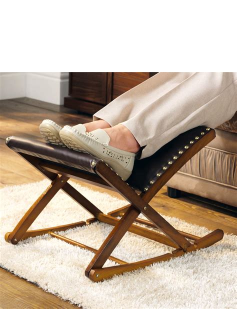 Rocking Footstool Solid Wood Adjustable Foot Rest | eBay