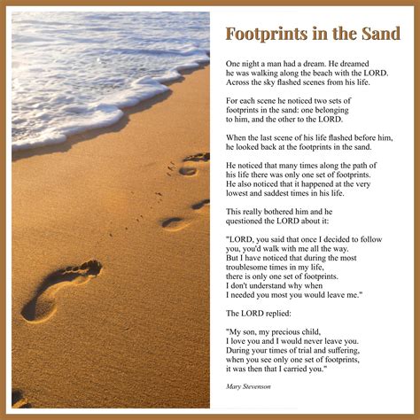 Footprints In The Sand - 10 Free PDF Printables | Printablee