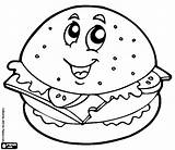 Hamburger Coloring Sheet Pages sketch template