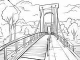 Bridge Coloring Page For Download  sketch template