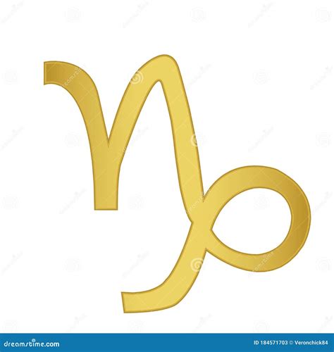 Golden Mountain Sea-goat Vector Icon. Zodiac Sign. Mountain Sea-goat ...