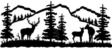 Mountain Scene Deer Family Metal Wall Art (Powered by CubeCart ...