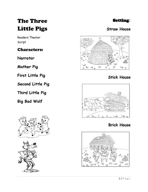 The Three Little Pigs – Play script 2 - The Three Little Pigs Readers ...