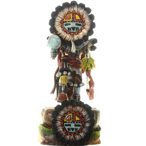 Genuine Native American made Hopi Sunface Kachina Doll