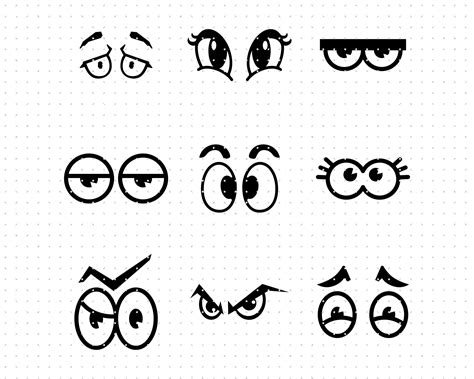 Buy Cartoon Eyes Svg Cartoon Eyes Clipart Cartoon Eyelashes Png Online in India - Etsy