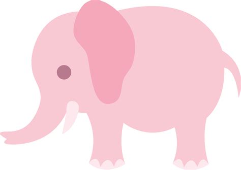Little Pink Elephant Clip Art - Free Clip Art