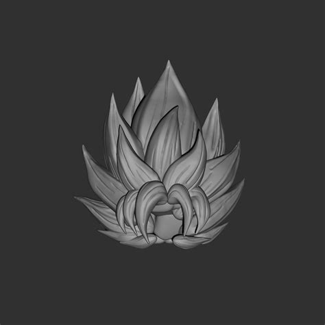 OBJ file goku hair 💇・3D printable model to download・Cults