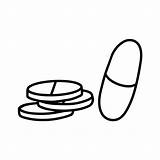 Pills Coloring Page sketch template