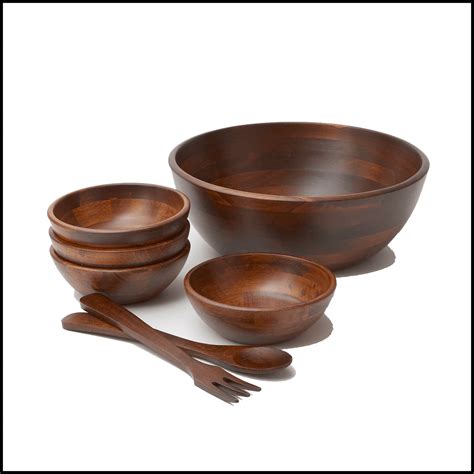 7 Piece Wood Salad Bowl Set by Woodard & Charles - Walmart.com