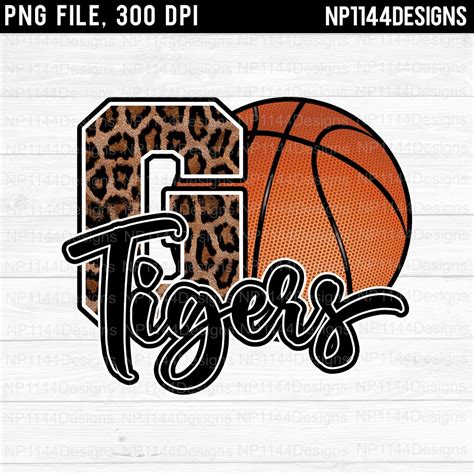 Go Tigers Basketball PNG, Tigers Basketball, Leopard Print Sublimation ...