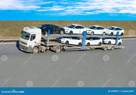 Car carrier truck stock image. Image of diesel, drive - 5209811