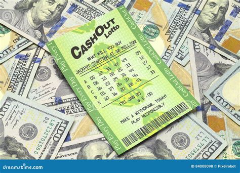 Cash Pile and Lottery Ticket Stock Photo - Image of chance, gamble ...