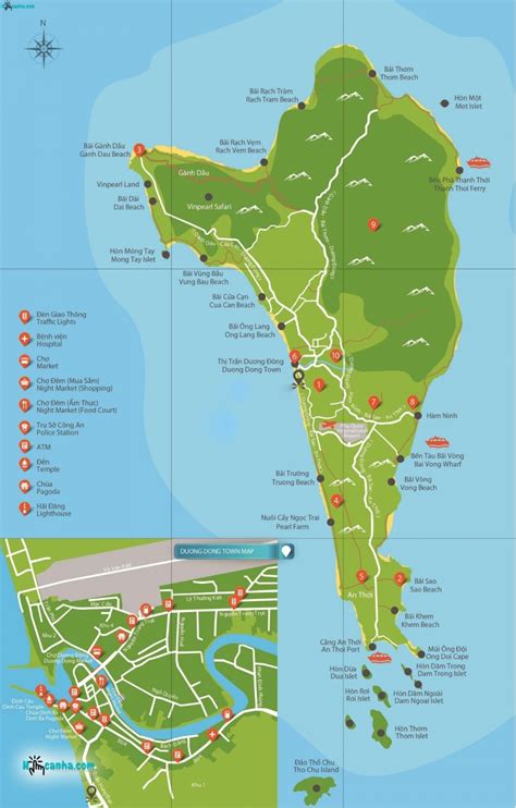 full map of Phu Quoc island