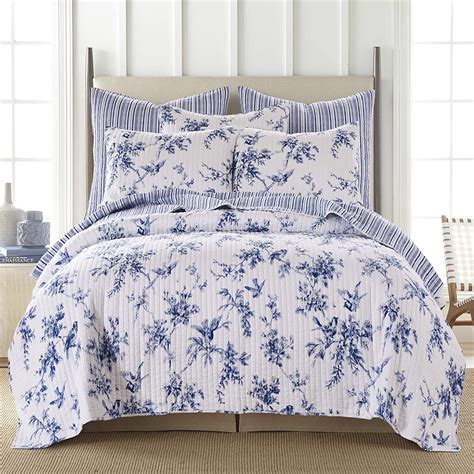 Levtex Home - Avellino Blue Quilt Set - Full/Queen Quilt (88x92in ...