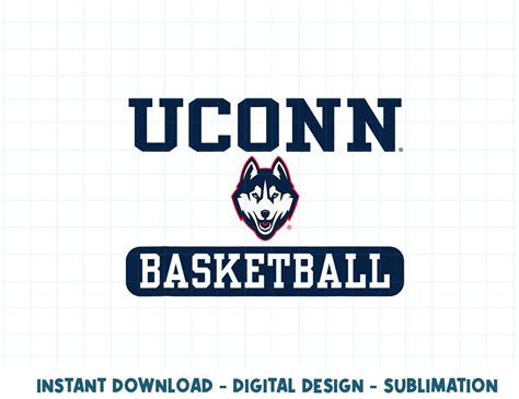 Connecticut Huskies Basketball Logo Officially Licensed | Inspire Uplift