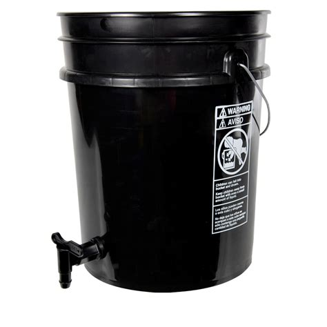 Premium Black 5 Gallon Tamco® Modified Bucket with Spigot | U.S. Plastic Corp.