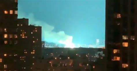 Transformer explosion leads to fire at NYC power plant; lights up night ...